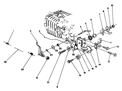 Governor Assembly (Model No. 47pl0-3) Diagram and Parts List for 22025 1000001 - 1999999 Toro Lawn Mower