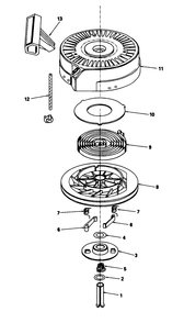 Rewind Starter No. 590621 Diagram and Parts List for 20692C 8000001 - 8999999 Toro Lawn Mower