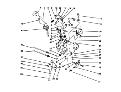 Traction Linkage Assembly Diagram and Parts List for 38540 1000001 - 1999999 Toro Snow Blower