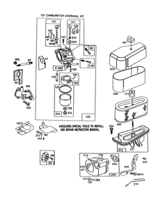 Briggs & Stratton Model No. 286707-0119-01 (Cont.) Diagram and Parts List for 56185 1000001 - 1999999 Toro Lawn Tractor