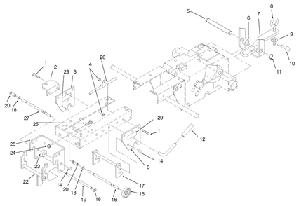 Hitch Assembly Diagram and Parts List for 73448 8900001 - 8900499 Toro Lawn Tractor