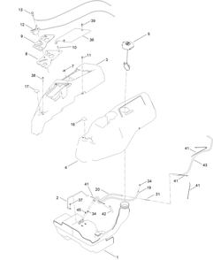 Body Styling And Fuel Pod Assembly Diagram and Parts List for 75317TA 412000000 - 999999999 Toro Lawn Tractor
