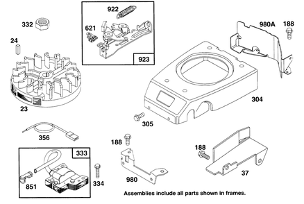 Engine Gts 150 Diagram and Parts List for 22150 6900001 - 6999999 Toro Lawn Mower