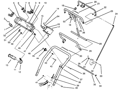 Handle/Control Panel Assembly Diagram and Parts List for 30191 690372 - 699999 Toro Lawn Tractor Accessories