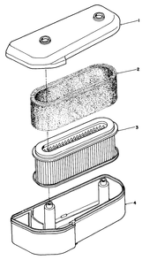 Air Cleaner Assembly Diagram and Parts List for 30106 0000001 - 0999999 Toro Lawn Tractor Accessories