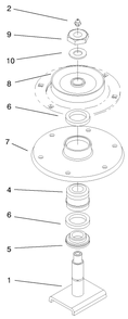 Spindle Housing Assembly No. 27-0870 Diagram and Parts List for 30135 990001 - 999999 Toro Lawn Mower