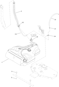 Fuel System Assembly Diagram and Parts List for 74918 400000000-402089999 Toro Lawn Mower