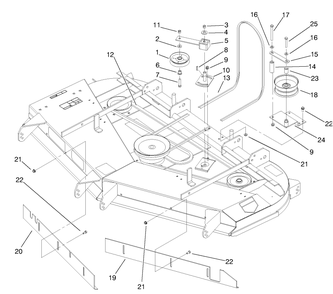 Belts And Idler Arm Assembly Diagram and Parts List for 74212 (200000001-200999999)(2000) Toro Lawn Mower