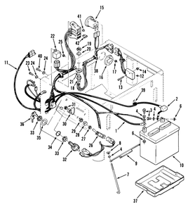 Electrical System Diagram and Parts List for Y1-16OE02  Toro Lawn Tractor