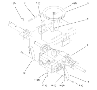 Transaxle-Gear Diagram and Parts List for 72045 8900001 - 8900399 Toro Lawn Tractor