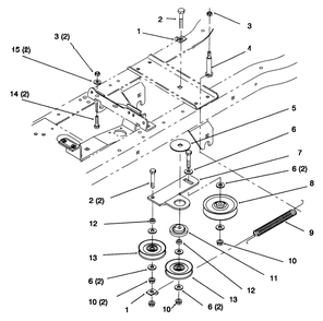 Hydro Drive Components Diagram and Parts List for 72064 6900001 - 6999999 Toro Lawn Tractor
