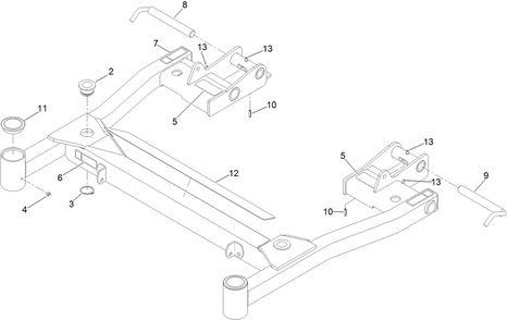 Deck Support With Decals Assembly No. 142-2910 Diagram and Parts List for 74316 400000000 - 999999999 Toro Lawn Tractor