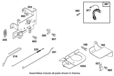 Engine Briggs & Stratton Model 28m707-0127-01 Diagram and Parts List for 71205 6900001 - 6999999 Toro Lawn Tractor