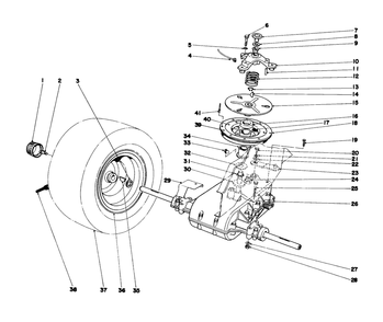 Transaxle & Clutch Assembly Diagram and Parts List for 57356 9000001 - 9999999 Toro Lawn Tractor