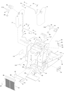 Frame Assembly Diagram and Parts List for 22328 411840000 - 412438202 Toro Lawn Tractor Accessories