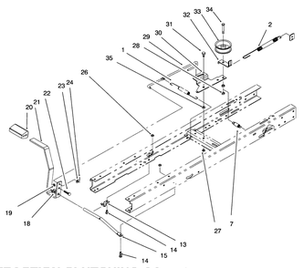 Traction Clutching Components Assembly Diagram and Parts List for 71193 6900001 - 6999999 Toro Lawn Tractor