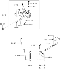 Control Equipment Assembly Diagram and Parts List for 22972 402461470 - 404709999 Toro Lawn Tractor Accessories