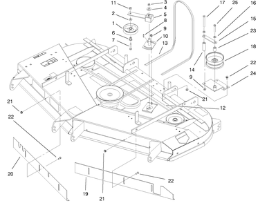 Belts And Idler Arm Assembly Diagram and Parts List for 74209 (0000001-0000999)(2000) Toro Lawn Mower