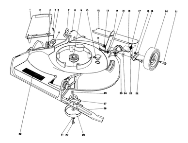 Housing Assembly Model 16320 Diagram and Parts List for 16300 9000001 - 9999999 Toro Lawn Mower