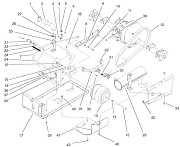 Engine And Clutch Assembly Diagram and Parts List for 12003 210000001 - 210999999 Toro Lawn Tractor
