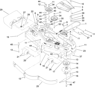 Part Location Diagram of 107-1693 Toro Deck Asm