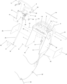 Operator Control Assembly Diagram and Parts List for 44427 406959897-406959899 Toro Lawn Mower