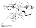 D-160 Onan Engine, Starting Motor Parts Group Diagram and Parts List for 81-16OS01 1978 Toro Lawn Tractor