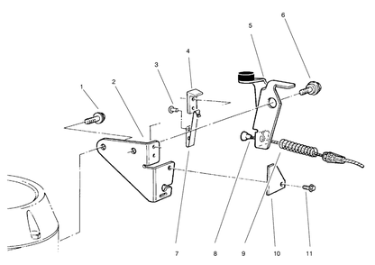 Brake Assembly Diagram and Parts List for 26643 7900001 - 7999999 Toro Lawn Mower