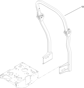 Roll-Over-Protection-System Assembly 1 Diagram and Parts List for 74415 (250000001-250005000)(2005) Toro Lawn Mower