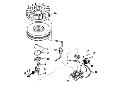Magneto No. 611030 Diagram and Parts List for 38056 4000001 - 4999999 Toro Snow Blower