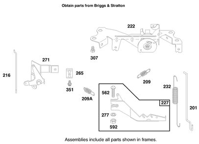 Engine Briggs & Stratton Model 303776-1188-A1 Diagram and Parts List for 30182 990001 - 999999 Toro Lawn Tractor Accessories