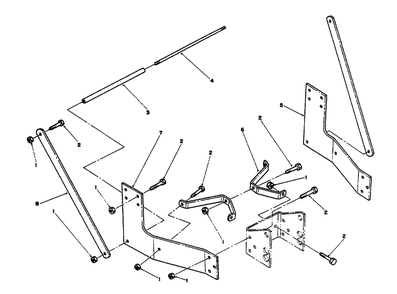 Mounting Bracket Assembly Diagram and Parts List for 79150 3900001 - 3999999 Toro Lawn Tractor