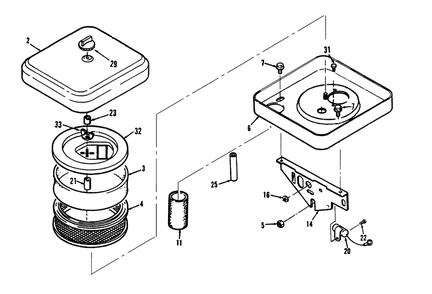 Air Cleaner Diagram and Parts List for 73421 3900001 - 3999999 Toro Lawn Tractor