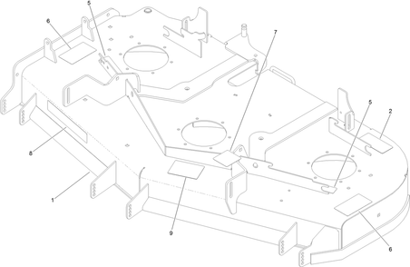 Deck Decal Assembly Diagram and Parts List for 74471 402320000-404314999 Toro Lawn Tractor