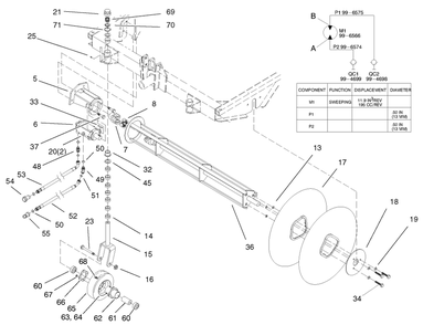 Rotor Assembly Diagram and Parts List for 22415 990001 - 999999 Toro Lawn Tractor Accessories