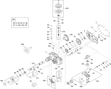 Lh Hydro Transmission Assembly No. 140-8311 Diagram and Parts List for 75315 411600000 - 411643471 Toro Lawn Tractor