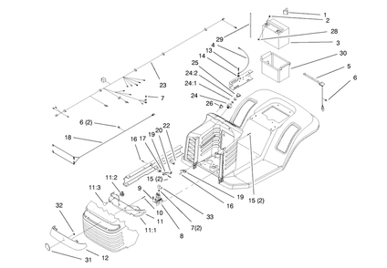 Electrical Assembly Diagram and Parts List for 71190 7900001 - 7999999 Toro Lawn Tractor