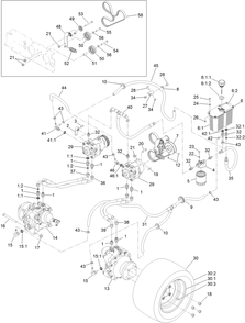 Hydraulic Assembly Diagram and Parts List for 74313 403319681-405699999 Toro Lawn Tractor
