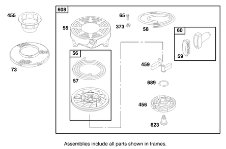 Engine Briggs & Stratton Model 135202-0142-03 Diagram and Parts List for 62060 890001 - 899999 Toro Seeder