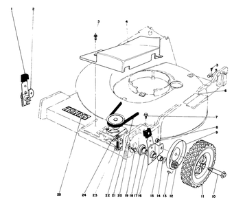 Front Wheel And Pivot Arm Assembly Diagram and Parts List for 20765 0000001 - 0999999 Toro Lawn Mower