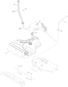 Fuel System Assembly Diagram and Parts List for 74904 402090000-403247208 Toro Lawn Mower