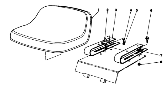 Standard Seat Kit Model No. 30765 Diagram and Parts List for 30760 00000001 - 09999999 Toro Lawn Tractor