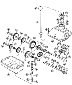 Figure 12. Transmission (Three-Speed) Diagram and Parts List for 57050 8000001 - 8999999 Toro Lawn Tractor