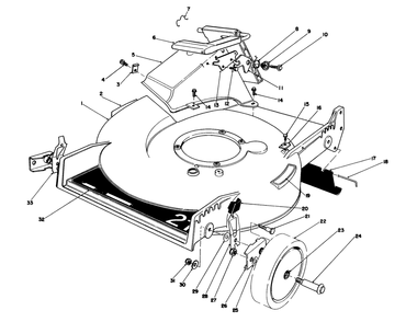 Housing Assembly Diagram and Parts List for 20584 7000001 - 7999999 Toro Lawn Mower
