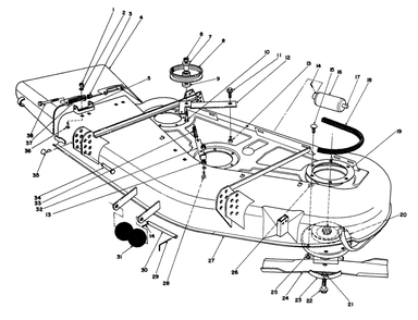 Cutting Unit Model No. 30753 Diagram and Parts List for 30718 1000001 - 1999999 Toro Lawn Tractor