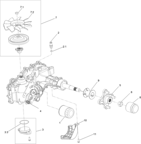 Lh Transaxle Assembly No. 126-4882 Diagram and Parts List for 74456TE 412000000 - 414400999 Toro Lawn Tractor