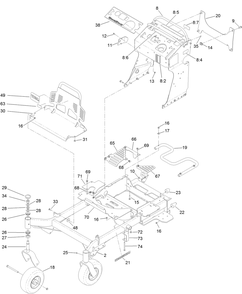 Frame Assembly Diagram and Parts List for 74504TE 400000000-404319999 Toro Lawn Mower