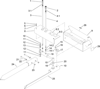 Tree Fork Assembly Diagram and Parts List for 22438 316000001 - 999999999 Toro Lawn Tractor Accessories