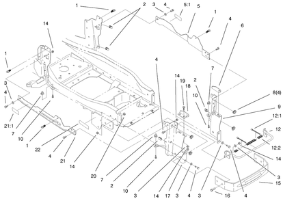 Bumper And Hood Assembly Diagram and Parts List for 73560 8900001 - 8999999 Toro Lawn Tractor
