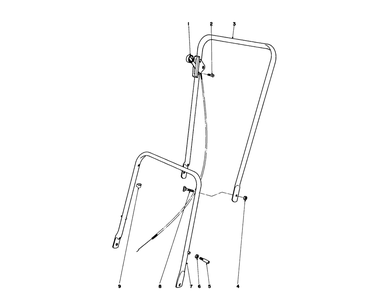 Handle Assembly Diagram and Parts List for 16169 5000001 - 5999999 Toro Lawn Mower